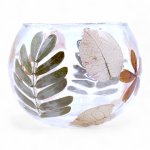 (image for) Natural Floral Glass - Bowl Candle Holder - Primavera - (8x10cm)