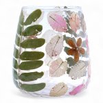 (image for) Natural Floral Glass - Vase Candle Holder - Primavera - (12x11cm)