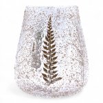 (image for) Natural Floral Glass - Large Bowl Candle Holder - Pino - (15x12cm)