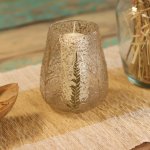 (image for) Natural Floral Glass - Large Bowl Candle Holder - Pino - (15x12cm)