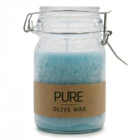 Pure Olive Wax Jar Candle 120x70 - Turquoise Pure Olive Wax Jar Candle 120x70 - Turquoise