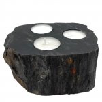 (image for) Petrified Wood Candle Holder - Triple