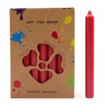 (image for) Solid Colour Dinner Candle Set - Pack of 21 - Rustic Red