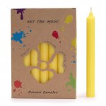 (image for) Solid Colour Dinner Candle Set - Pack of 21 - Rustic Lemon