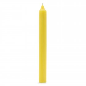 Solid Colour Dinner Candle Set - Pack of 21 - Rustic Lemon