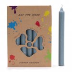 (image for) Solid Colour Dinner Candle Set - Pack of 21 - Rustic Teal