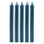 (image for) Solid Colour Dinner Candle Set - Pack of 21 - Rustic Teal