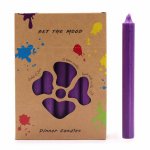 (image for) Solid Colour Dinner Candle Set - Pack of 21 - Rustic Purple
