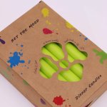 (image for) Solid Colour Dinner Candle Set - Pack of 21 - Rustic Lime Green