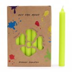 (image for) Solid Colour Dinner Candle Set - Pack of 21 - Rustic Lime Green