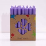 (image for) Solid Colour Dinner Candle Set - Pack of 21 - Rustic Lilac