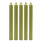 (image for) Solid Colour Dinner Candle Set - Pack of 21 - Rustic Olive