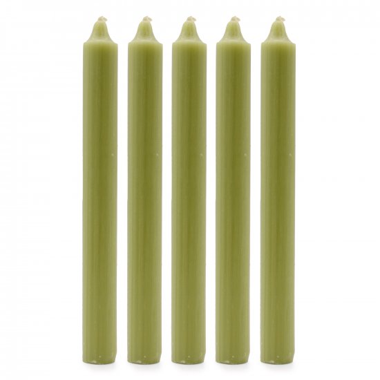 (image for) Solid Colour Dinner Candle Set - Pack of 21 - Rustic Olive
