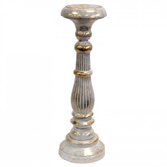(image for) Large Candle Stand - White Gold