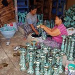 (image for) Small Candle Stand - White Gold