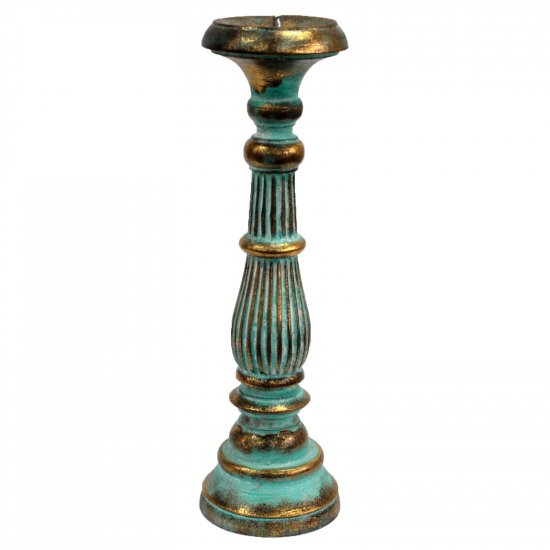 (image for) Large Candle Stand - Turquois Gold