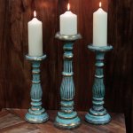 (image for) Medium Candle Stand - Turquois Gold