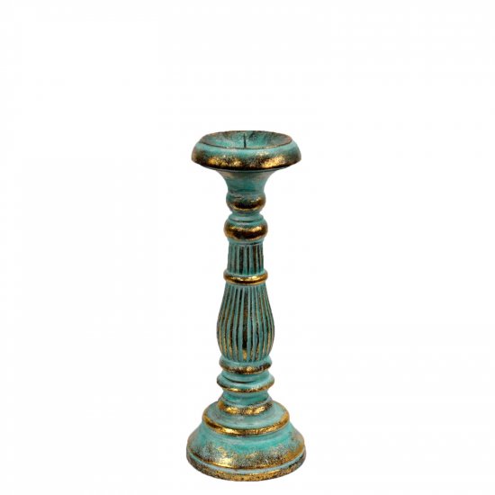 (image for) Small Candle Stand - Turquois Gold