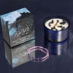 (image for) Zodiac Crystal Candle with Bracelet - Aquarious