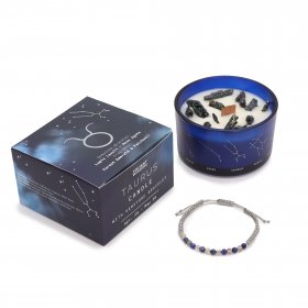 Zodiac Crystal Candle with Bracelet - Taurus Zodiac Crystal Candle with Bracelet - Taurus