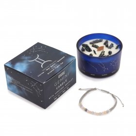 Zodiac Crystal Candle with Bracelet - Gemini Zodiac Crystal Candle with Bracelet - Gemini