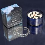 (image for) Zodiac Crystal Candle with Bracelet - Cancer