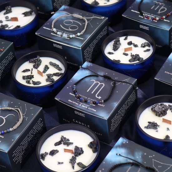 (image for) Zodiac Crystal Candle with Bracelet - Virgo