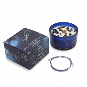 Zodiac Crystal Candle with Bracelet - Sagittarius Zodiac Crystal Candle with Bracelet - Sagittarius