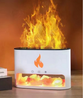 White Blaze Aroma Diffuser - Himalayan Salt Chamber - USB-C - Flame Effect (Salt included) White Blaze Aroma Diffuser - Himalayan Salt Chamber - USB-C - Flame Effect (Salt included)