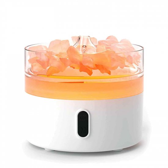 (image for) Himalayan Salt Aroma Diffuser - Night Light - USB-C - Flame Effect ( salt included)
