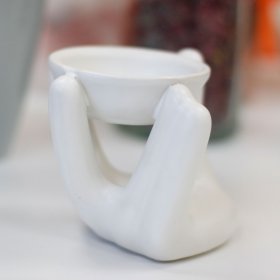 Helping Hand Oil Burner - White Helping Hand Oil Burner - White