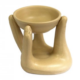 Open Hands Oil Burner - Tan Open Hands Oil Burner - Tan