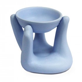 Open Hands Oil Burner - Blue Open Hands Oil Burner - Blue