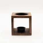 (image for) Square Mango Wood Oil Burner - Elephant