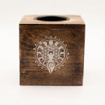 (image for) Large Square Mango Wood Oil Burner - Moon Goddess