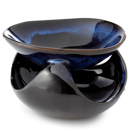 (image for) Abstract Dark Mottled Ceramic Oil Burner (asst)