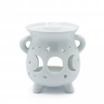 (image for) Cauldron Oil Burner - Moon Phase - White