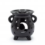 (image for) Cauldron Oil Burner - Moon & Stars - Black