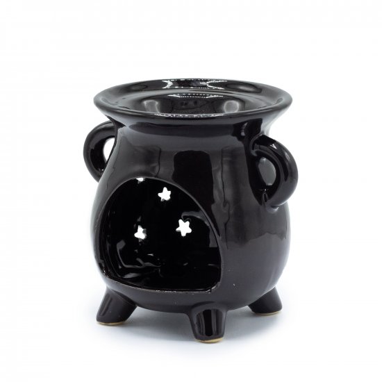 (image for) Cauldron Oil Burner - Moon & Stars - Black