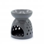 (image for) Classic Oil Burner - Teardrops Cutout - Grey