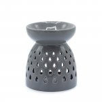 (image for) Classic Oil Burner - Teardrops Cutout - Grey