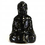 (image for) Sitting Buddha Oil Burner - Black