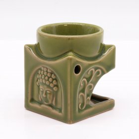 Square Buddha Burner - Light Jade Square Buddha Burner - Light Jade