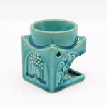 (image for) Square Buddha Burner - Soft Turquoise