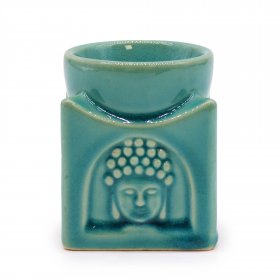 Square Buddha Burner - Soft Turquoise Square Buddha Burner - Soft Turquoise