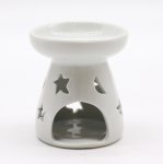 (image for) Sm Classic White Oil Burner - Moon & Star