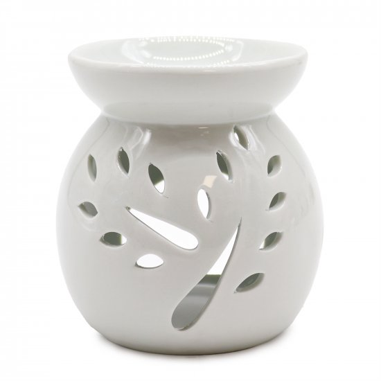 (image for) Lrg Classic White Oil Burner - Tree Cut-out
