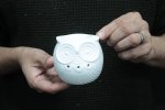(image for) Classic White Oil Burner - Short Owl