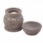 (image for) Small Soapstone Oil Burner 8cm - Elephant