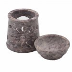 (image for) Small Soapstone Oil Burner 8cm - Sun & Stars